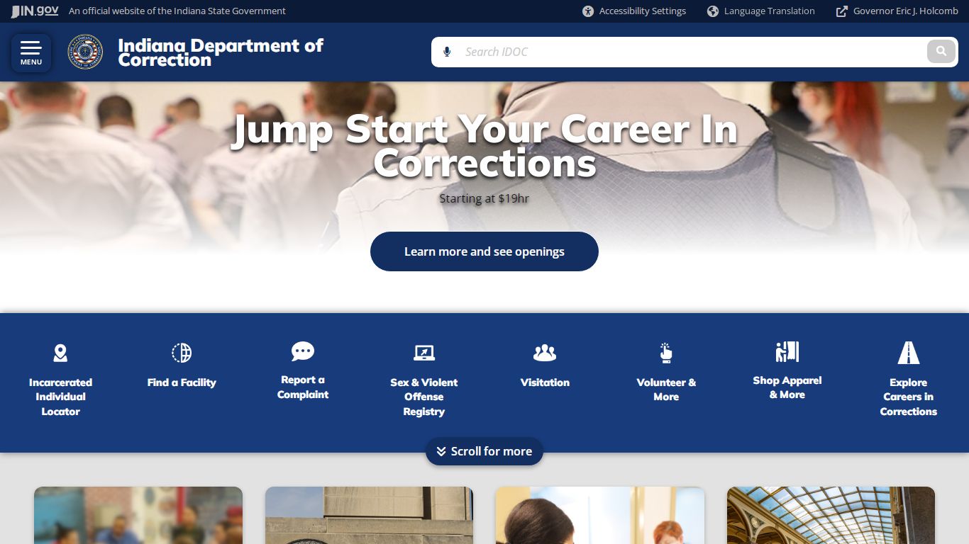 IDOC: IDOC Home - secure.in.gov
